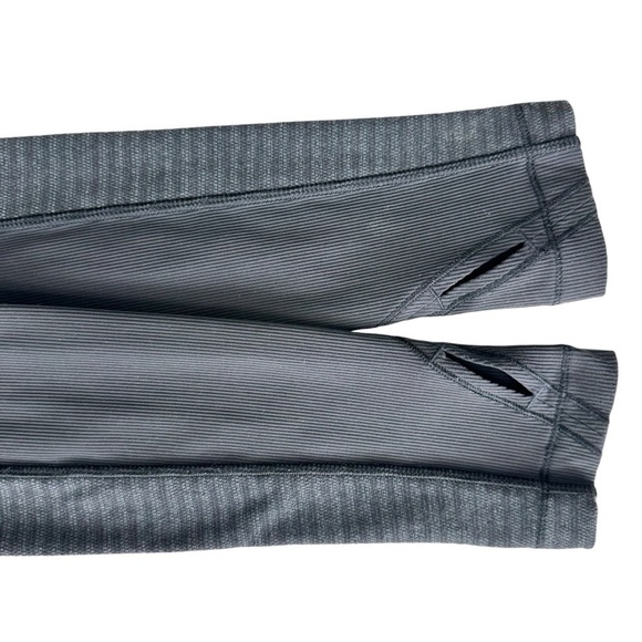 Lululemon stripe gray black pique Bhakti zip jacket asymmetric Luon 10 - Picture 13 of 17